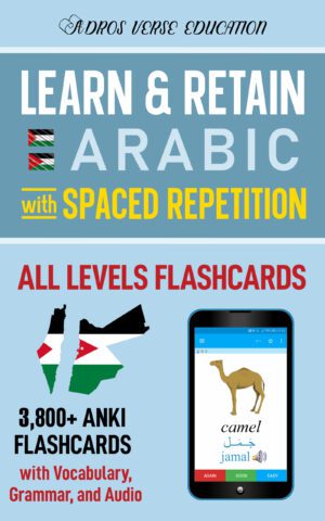 Palestinian-Jordanian Levantine Arabic Anki Flashcards - All Levels